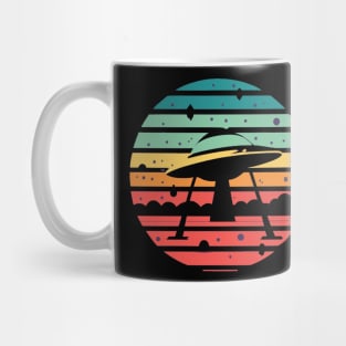 Vintage UFO Retro Alien Design Mug